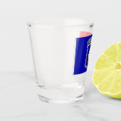 Whiskey-trommel met 173 Airborne flag design Shot Glas (Links)