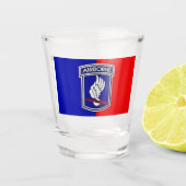 Whiskey-trommel met 173 Airborne flag design Shot Glas (Voorkant)