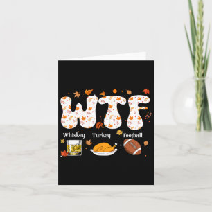 Whiskey Turkije Football Grappige Thanksgiving Dag Kaart