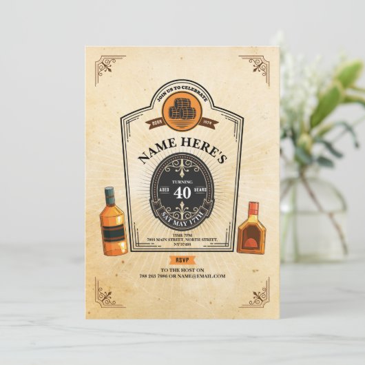 Whiskey Verjaardag Ouder tot perfectie 50ste 60ste Kaart (Staand voorkant)