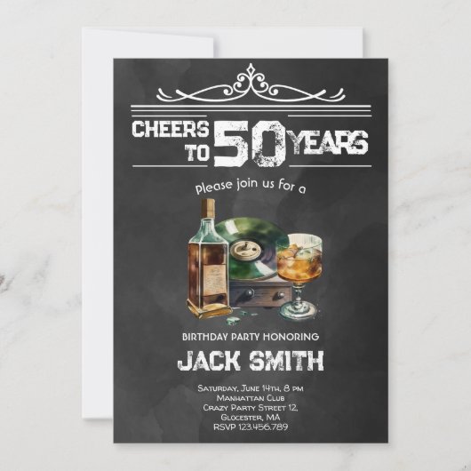 Whiskey-verjaardagsfeestdag Kaart (Voorkant)
