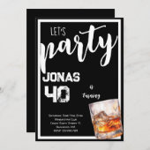 Whiskey-verjaardagsfeestdag Kaart (Voorkant / Achterkant)