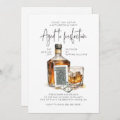 Whiskey Verjaardagsuitnodiging Mannen Kaart (Voorkant / Achterkant)