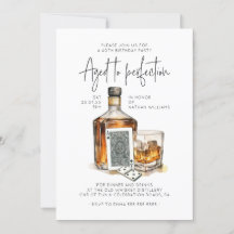 Whiskey Verjaardagsuitnodiging Mannen