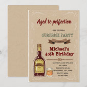Whiskey verouderd tot perfectioneringsuitnodiging kaart (Voorkant / Achterkant)