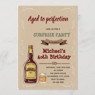 Whiskey verouderd tot perfectioneringsuitnodiging kaart