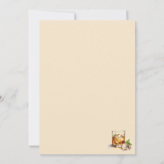 Whiskey viering verjaardagsfeest kaart (Achterkant)