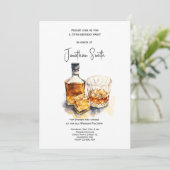 Whiskey viering verjaardagsfeest kaart (Staand voorkant)