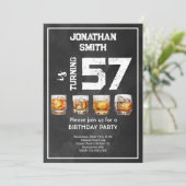 Whiskey viering verjaardagsfeest kaart (Staand voorkant)