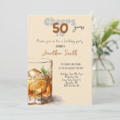 Whiskey viering verjaardagsfeestje kaart (Staand voorkant)