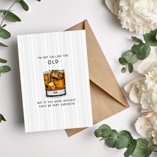 Whiskey Volwassen Verjaardag Kaart