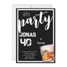 Whiskey volwassenen verjaardagsfeest uitnodiging