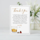 Whiskey Waterverf Chocolade Truffles Birthday Bedankkaart (Staand voorkant)