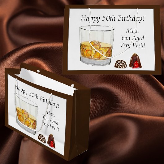 Whiskey Waterverf Chocolade Truffles Birthday Groot Cadeauzakje
