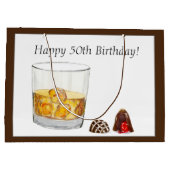 Whiskey Waterverf Chocolade Truffles Birthday Groot Cadeauzakje (Achterkant)