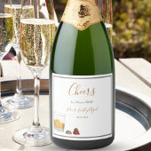 Whiskey Waterverf Chocolade Truffles Birthday Sparkling Wijnetiket