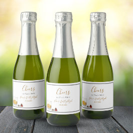 Whiskey Waterverf Chocolade Truffles Birthday Sparkling Wijnetiket