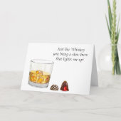Whiskey-Waterverf met Chocolade Truffels Kaart (Voorkant)