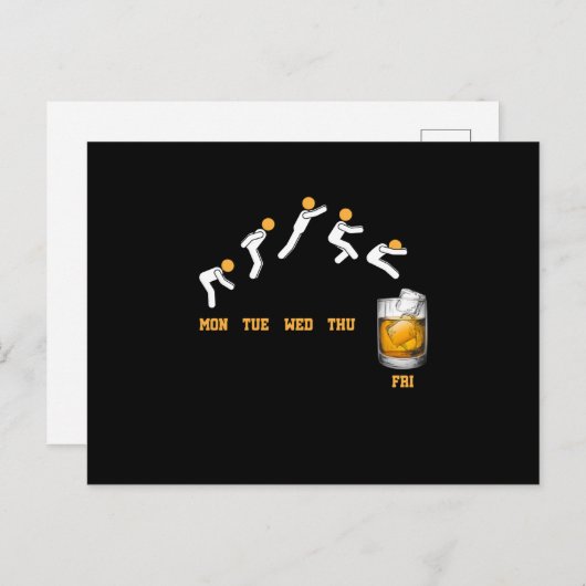 Whiskey Week Jump Whiskey Alcohol Briefkaart (Voorkant / Achterkant)