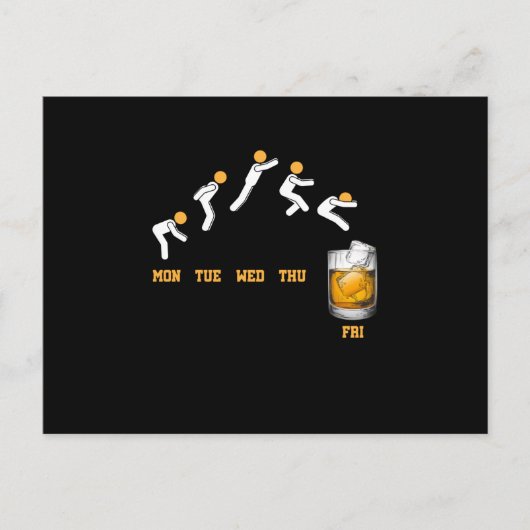 Whiskey Week Jump Whiskey Alcohol Briefkaart (Voorkant)