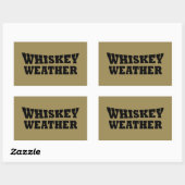 Whiskey weer grappig drink citaten rechthoekige sticker (Vel)