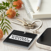 Whiskey weer grappig drink citaten sleutelhanger (Voorkant Rechts)