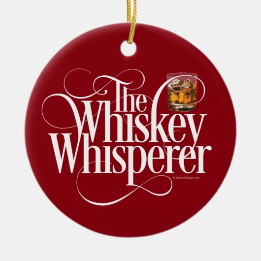 Whiskey Whisperer Ceramic Ornament (Voorkant)
