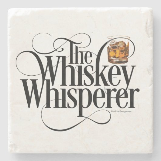 Whiskey Whisperer Stone Onderzetter (Voorkant)