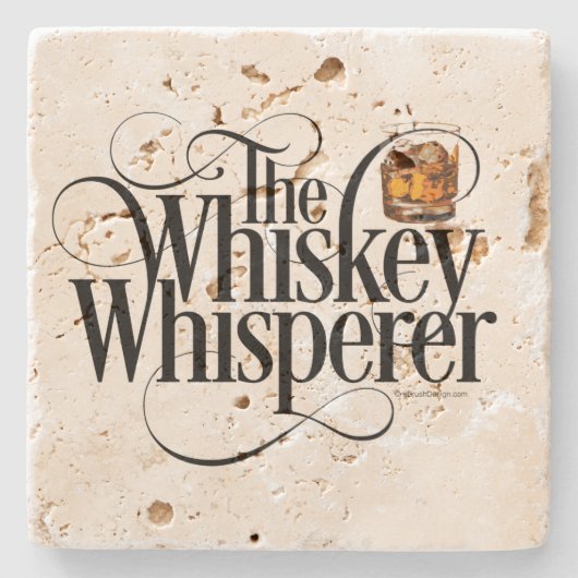 Whiskey Whisperer Stone Onderzetter (Voorkant)