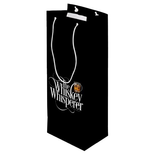 Whiskey Whisperer Wine Gift Bag Wijn Cadeautas (Achterkant Gekanteld)