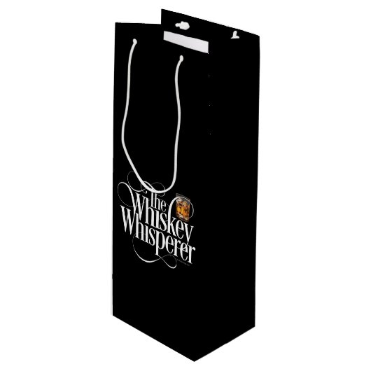 Whiskey Whisperer Wine Gift Bag Wijn Cadeautas (Voorkant Gekanteld)