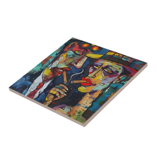 Whiskey Whispers- Femme Fatale en Lover Tegeltje (Zijkant)