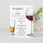 Whiskey & wijn voordat ik doe koppels douche kaart (Staand voorkant)