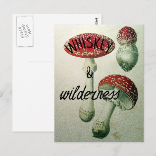 Whiskey & Wilderness Toadstool Briefkaart (Voorkant / Achterkant)