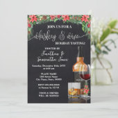 Whiskey & Wine Proevering Vakantie Kerstfeest Kaart (Staand voorkant)