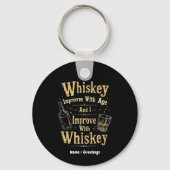 Whiskey wordt beter met de leeftijd, ik word beter sleutelhanger (Voorkant)