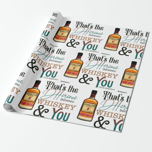 Whiskey Wrapping Paper Cadeaupapier (Uitgerold)
