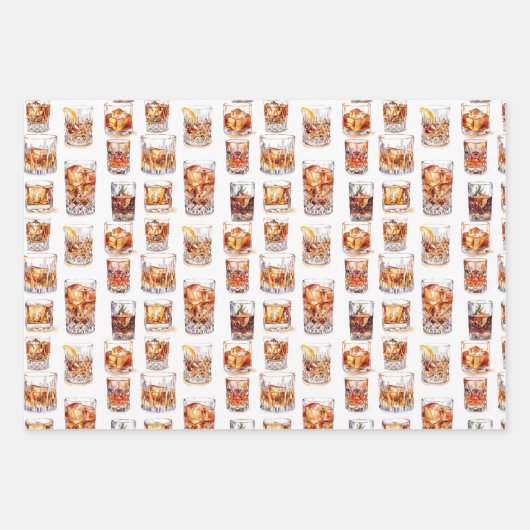 Whiskey Wrapping Paper - Cocktail Gift Wrap (Voorkant 3)