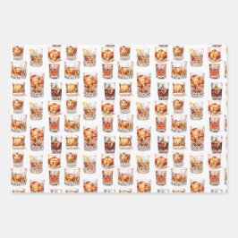 Whiskey Wrapping Paper - Cocktail Gift Wrap