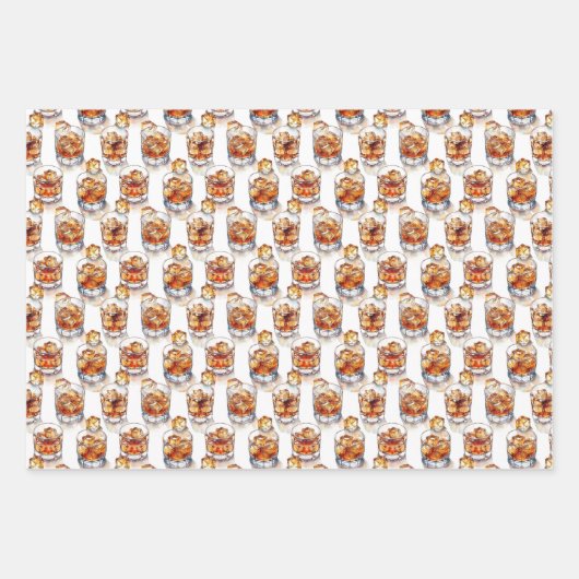 Whiskey Wrapping Paper - Cocktail Gift Wrap (Voorkant 2)