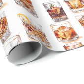 Whiskey Wrapping Paper - Cocktail Gift Wrap Cadeaupapier (Rol Hoek)