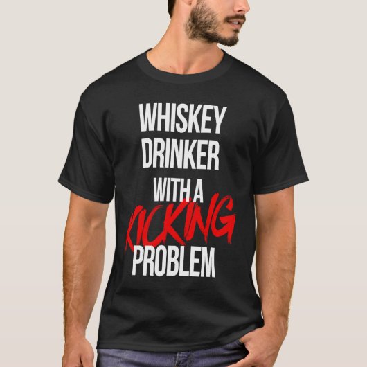 Whiskeydrinker met een trapprobleem  Karate Workou T-shirt (Voorkant)