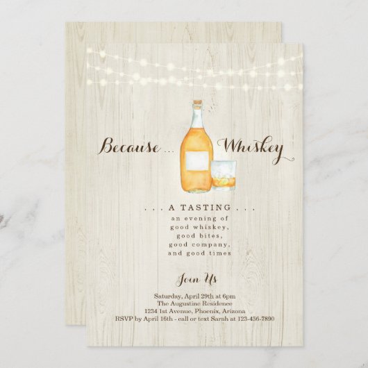 Whiskeyproeverij Kaart (Voorkant / Achterkant)