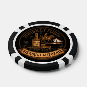 Whiskeytown - Historisch embleem van de Vintage va Poker Chips