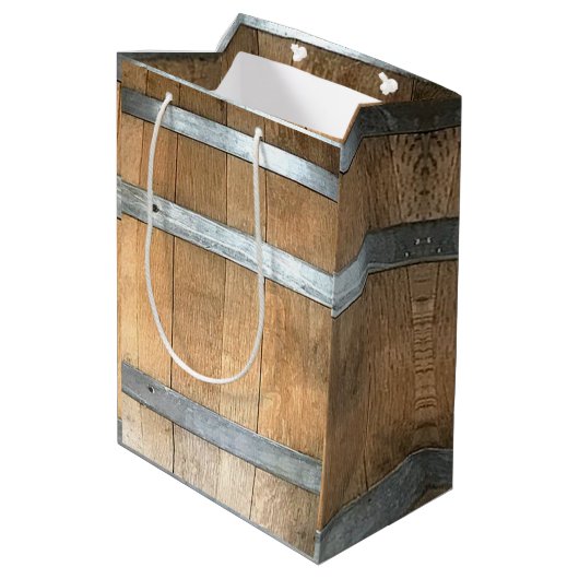 Whiskeyvat Medium Cadeauzakje (Achterkant Gekanteld)