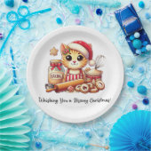 Whisking you a meowy Christmas Papieren Bordje (Feest)