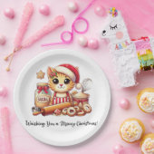 Whisking you a meowy Christmas Papieren Bordje (Feest)