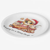 Whisking you a meowy Christmas Papieren Bordje (Gekanteld)