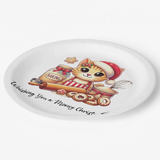 Whisking you a meowy Christmas Papieren Bordje (Gekanteld)