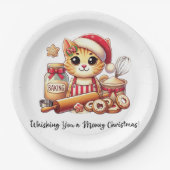 Whisking you a meowy Christmas Papieren Bordje (Voorkant)